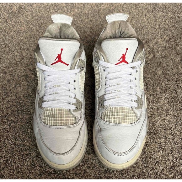 Nike Air Jordan 4 Retro White Oreo Size 7 Youth (Size 8.5 Women's) - Picture 3 of 9